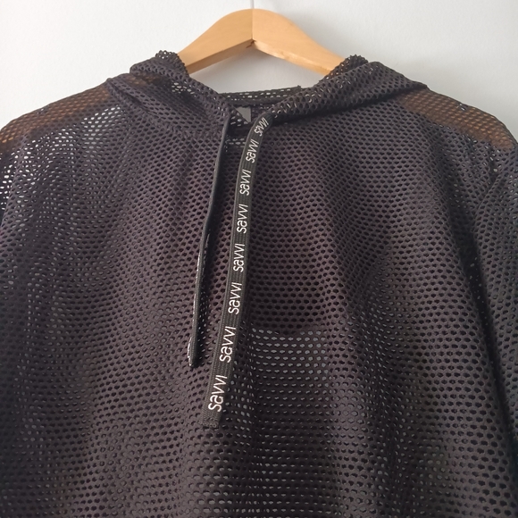 Savvi Black Mesh Hoodie XS – Lightweight Athleisure - Picture 3 of 5
